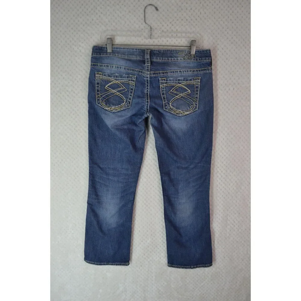 Silver Jeans Frances Women's 29 Medium Wash Low Rise Carpri